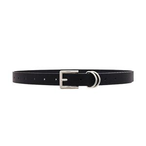 SHASHI Agnes Faux Leather Belt in Black One Size New Womens